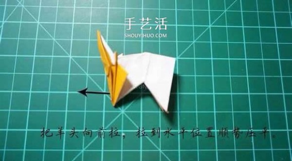 How to make a realistic goat origami with hand-made origami 3D goat illustration