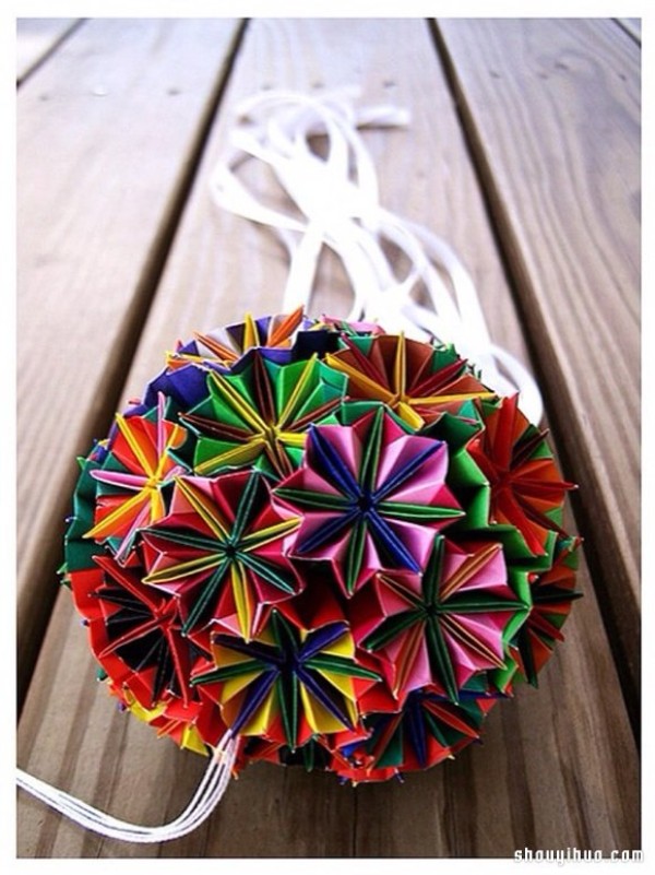 Appreciation of the beautiful handmade origami flower balls (6)