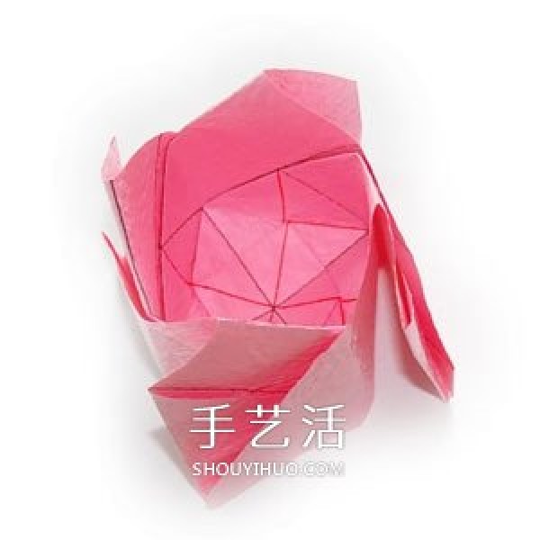 Detailed folding method of good-looking paper roses and instructions on how to fold handmade roses