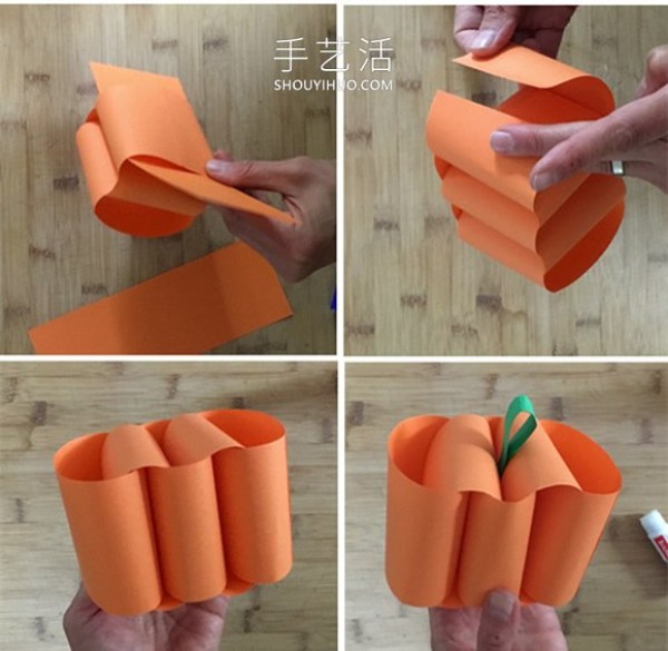 KidsTutorial on how to make handmade cardboard pumpkin lanterns