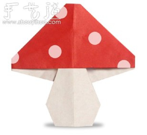 How to Origami a Little Red Mushroom