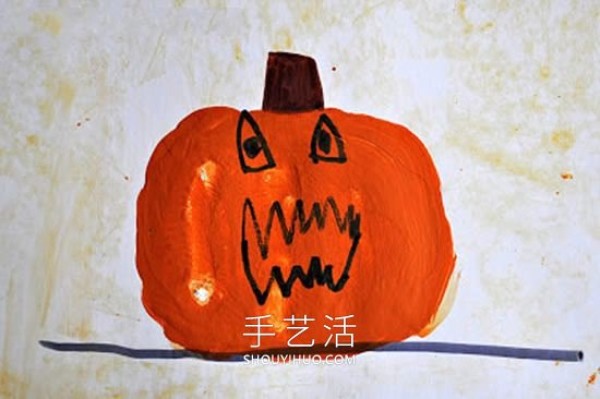 Illustrated tutorial on how to make homemade pumpkin growth cycle Halloween cards