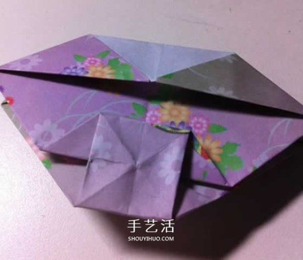 Mini rose flower origami tutorial with beautiful diamond rose folding illustrations