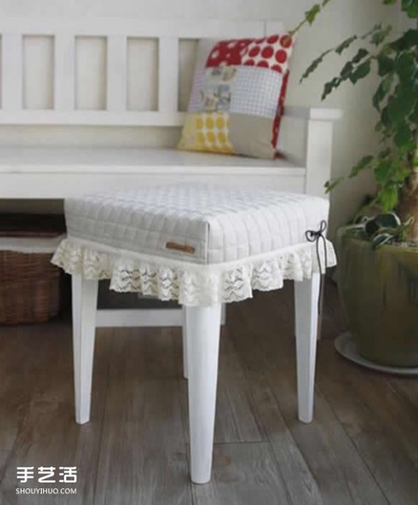 Dressing table, chair and stool remodeling, DIY painting, then making a chair cover, perfect