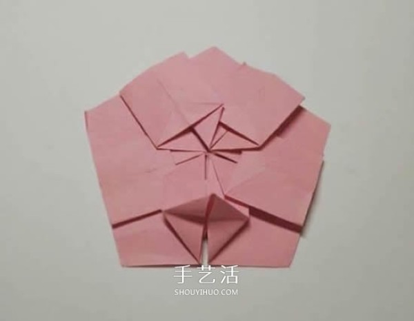 Christmas Origami Christmas Flower Illustration Steps for Folding a Flat Christmas Flower