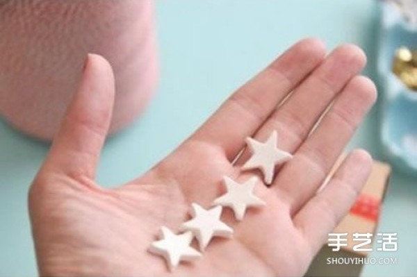 Ultra-light clay to make DIY romantic hanging ornaments or package decorations with five-pointed stars