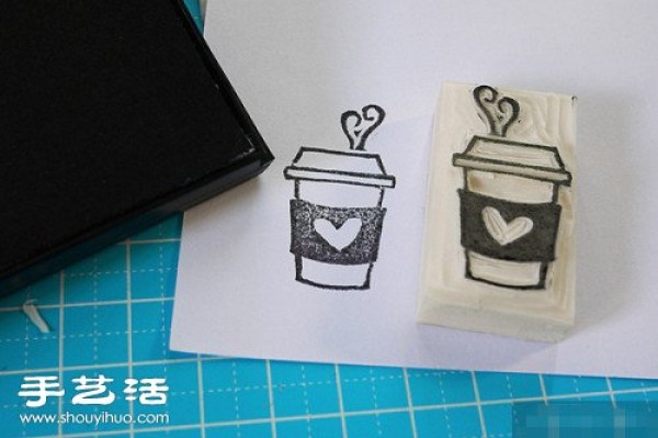 Rubber Stamp Tutorial: Handmade Coffee Cup Pattern Seal