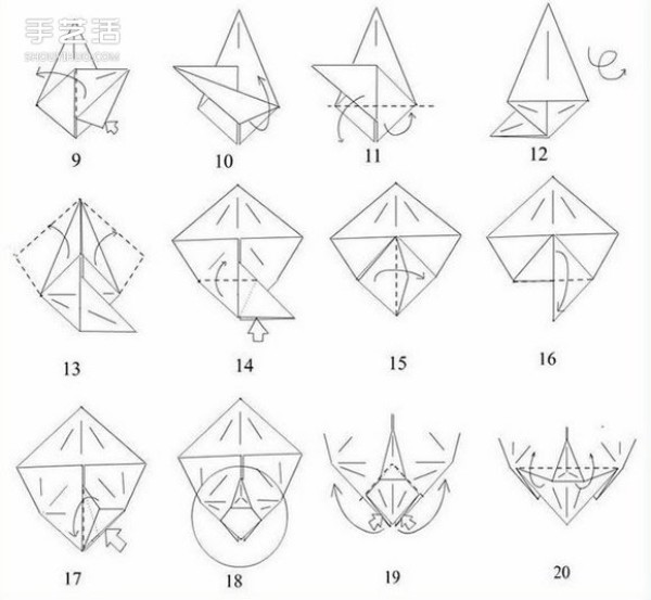 Handmade Origami Horse Illustrated Tutorial Detailed Steps of Folding a Three-dimensional Horse