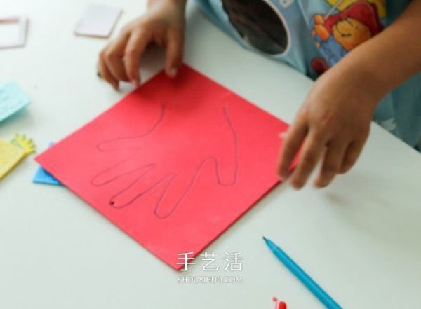 Creative Fathers Day Card DIY How to Make Palm Greeting Cards from Sponge Paper