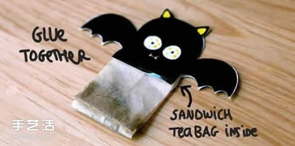 How to make Halloween tea bags by making handmade cardboard and making Halloween tea bags