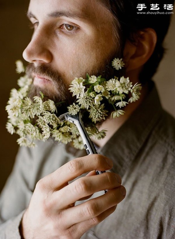 Have you seen a man with flowers on his beard? 