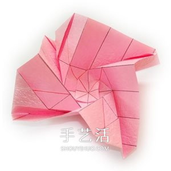 Detailed folding method of good-looking paper roses and instructions on how to fold handmade roses