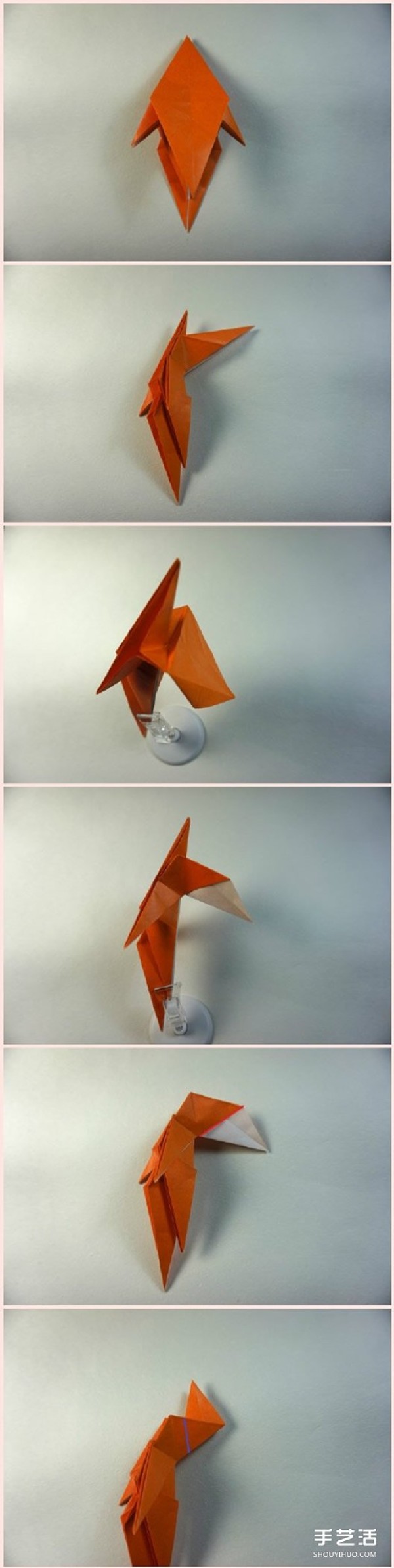 How to make an origami monkey with a three-dimensional squatting monkey origami tutorial with illustrations