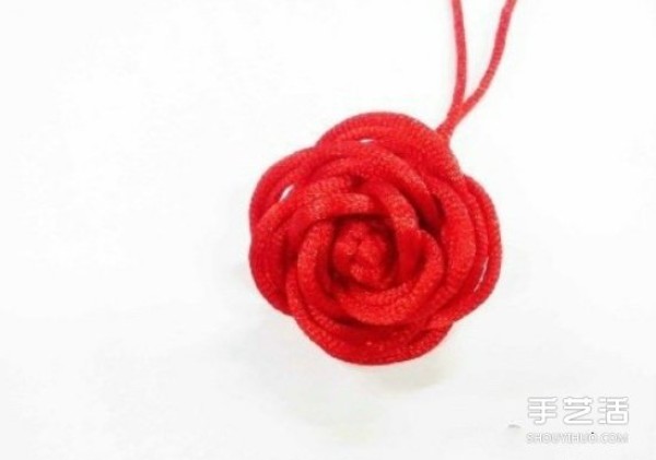 How to braid double-knotted roses by hand-knitted double-knotted roses and Illustrated