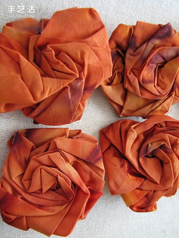 How to make non-woven roses with illustrations of handmade fabric roses