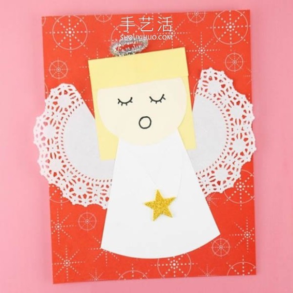 Illustrated tutorial on how to make simple homemade angel cards