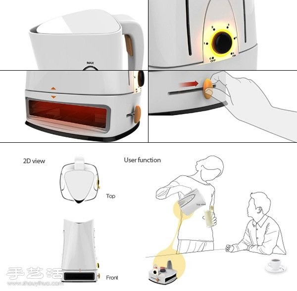 Coffee and toast are fragrant at the same time, a two-in-one breakfast machine! 