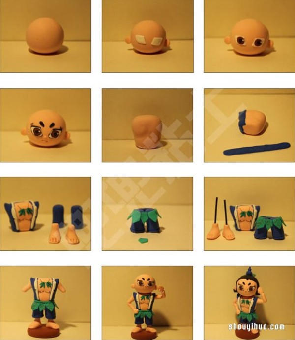 The Brave Calabash Brothers Calabash Doll Clay DIY Illustrated Tutorial