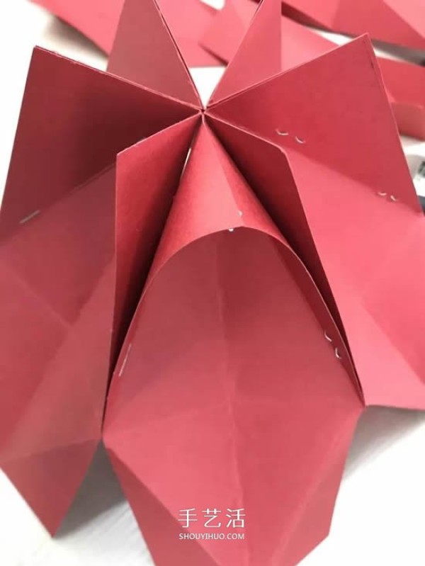 Illustration of making beautiful paper lanterns with small handmade origami for New Years Day