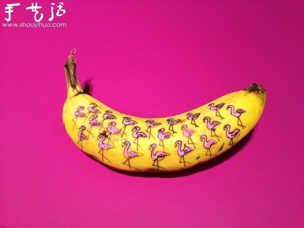 Interesting patterns created by DIY on banana peels