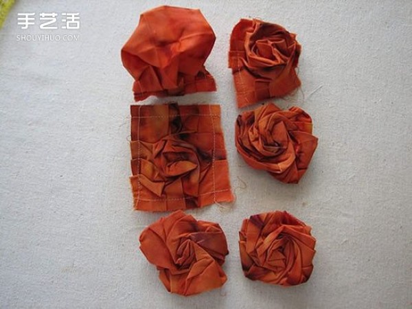 How to make non-woven roses with illustrations of handmade fabric roses