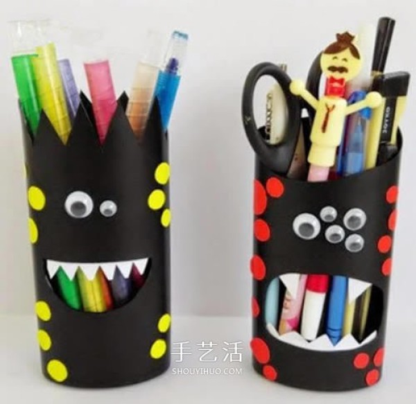 Shampoo bottle/body wash bottle DIY monster style cartoon pen holder production