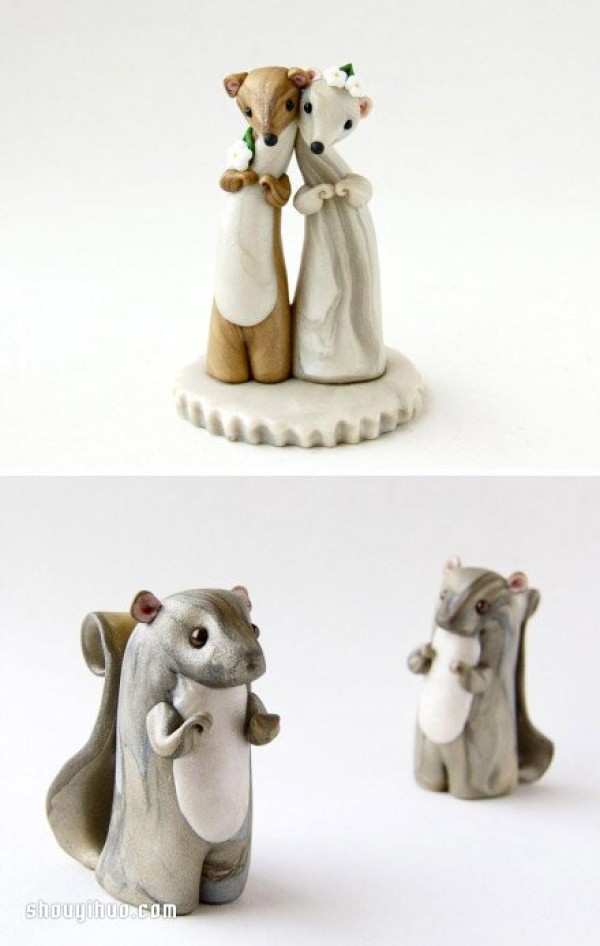 Appreciation of exquisite and delicate ceramic animal sculptures