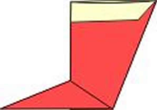 The origami method of Christmas boots, illustrated tutorial for children to fold Christmas boots