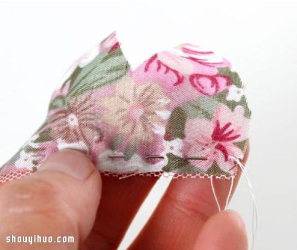 Illustrated tutorial on hand-making method of aesthetic style cloth flower headband