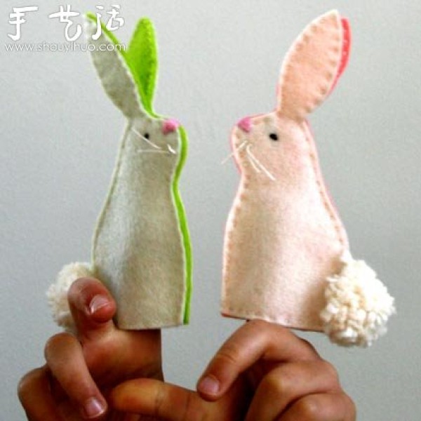 Tutorial on how to make a little rabbit finger puppet