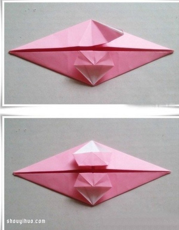 How to fold an origami parasol and illustrate how to make an origami parasol by hand