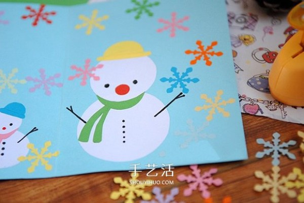 DIY Christmas card making tutorial and feel the little beauty of flowing colors