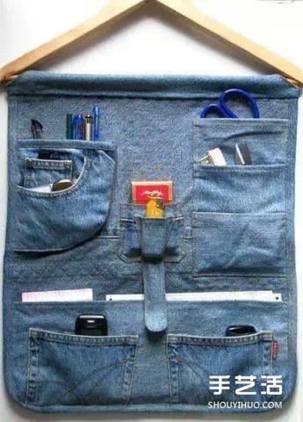 Waste-used jeans are transformed into small-scale old jeans DIY production ideas