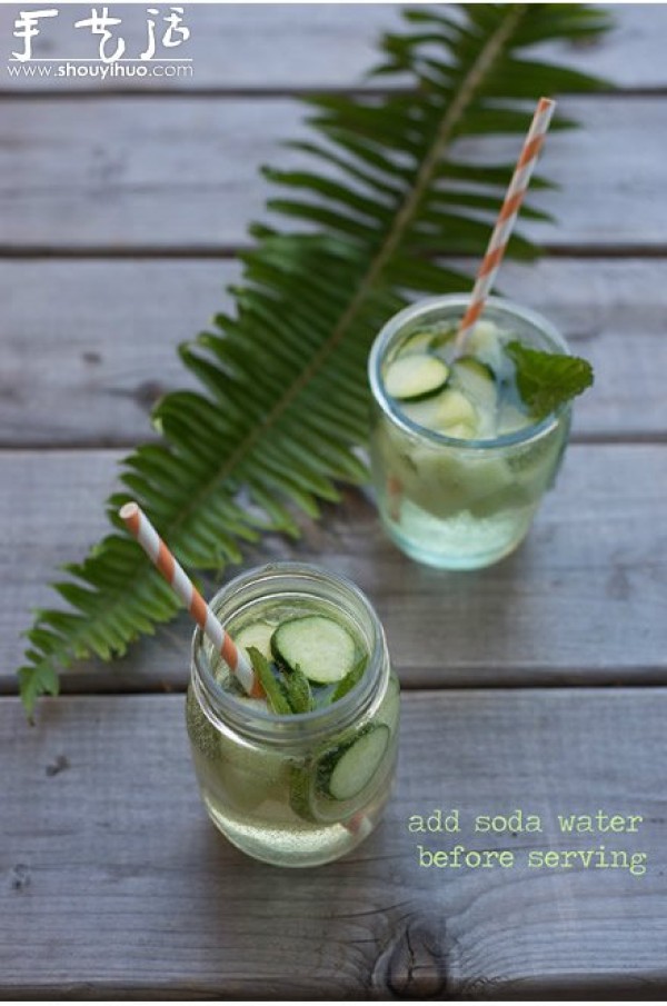 Cucumber DIY Sangria Cold Drink