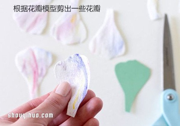 Beautiful crepe paper handmade flower packaging box decoration DIY production diagram