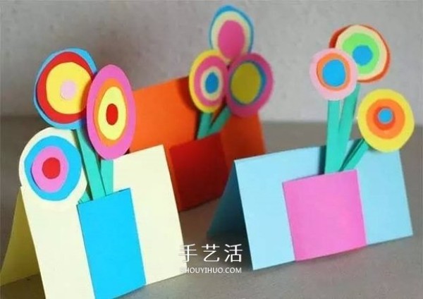 Cute flower potted greeting card, perfect Teachers Day greeting card handmade