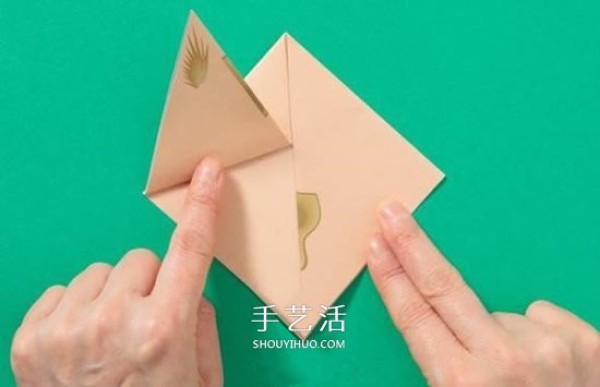 How to Origami Rabbit Hand Puppet Simple Illustration of Folding Rabbit Hand Puppet