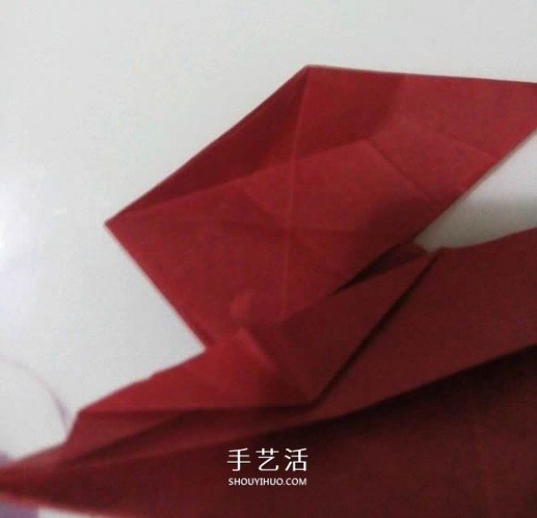 The process of folding the auspicious beast Kirin, the illustrated process of folding the Origami Tetsushi Kamiyas Kirin