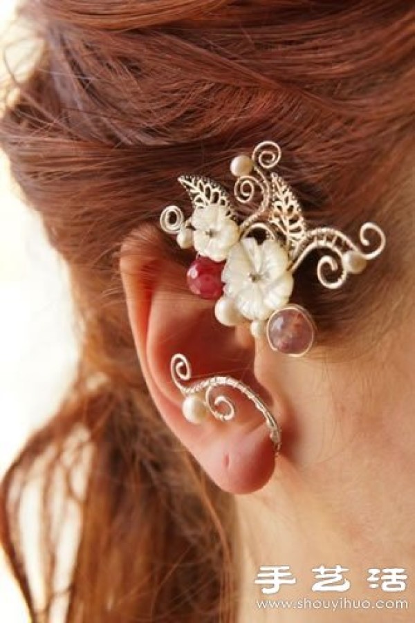 Russian girls DIY gorgeous elf earrings