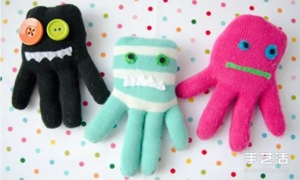 Tutorial on how to make handmade octopus by transforming old gloves into octopus and ragdoll