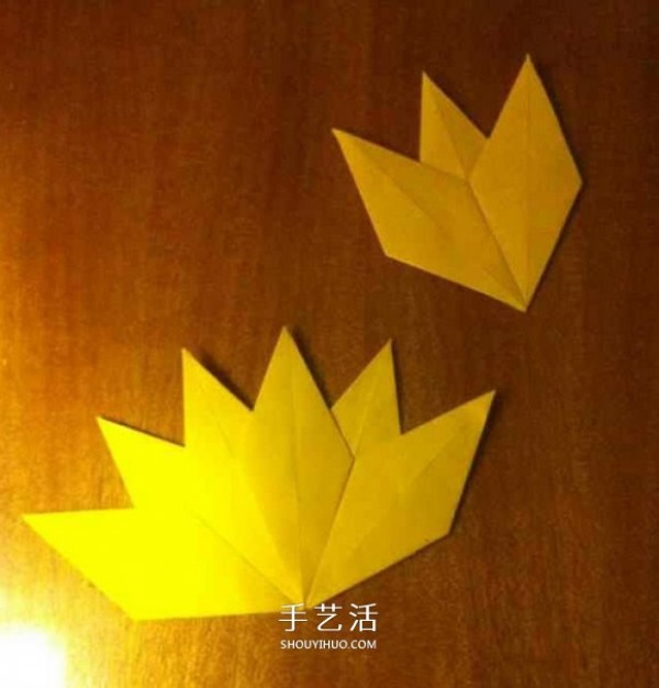 How to Origami Maple Leaf for Young Children, Simple Illustrated Tutorial on Folding Maple Leaf