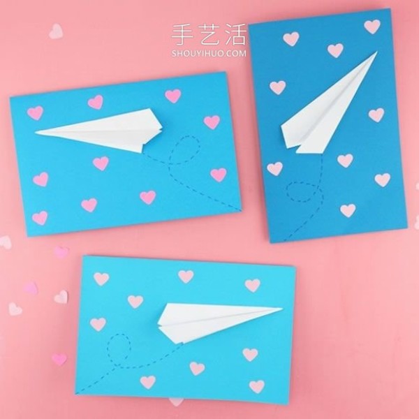 How to make romantic Valentines Day cards by folding paper airplanes