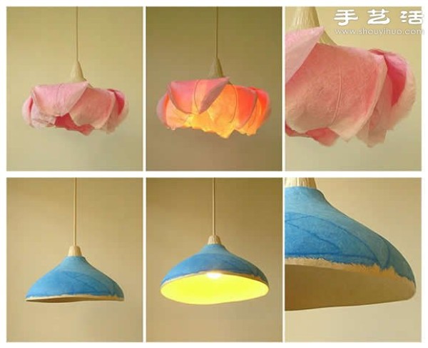 Beautiful and easy-to-replace chandelier lampshades made from paper DIY