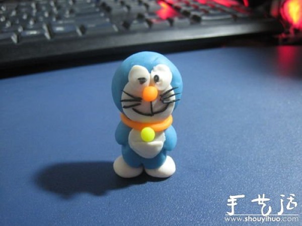 Tutorial on making Doraemon with plasticine