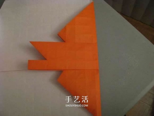 Origami illustration of three-dimensional jack-o