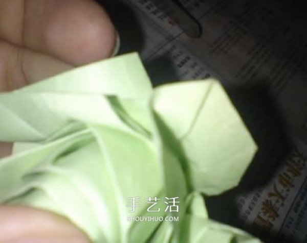 Beautiful and complicated rose origami NS rose origami real shot illustration