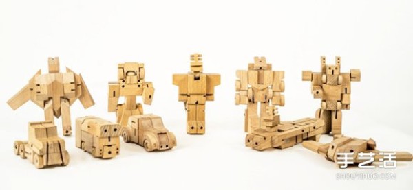 Transformers toys made of wood, enjoy the fun of playing with wood