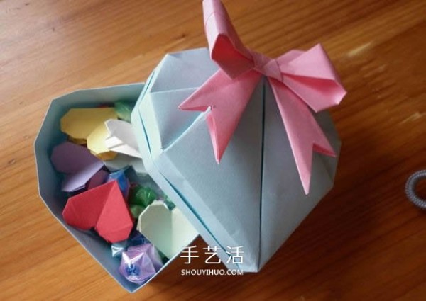 How to fold a love box with a lid origami Valentines Day love box