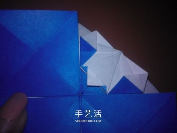 How to fold a flat crab with a diagram that looks like a small crab origami