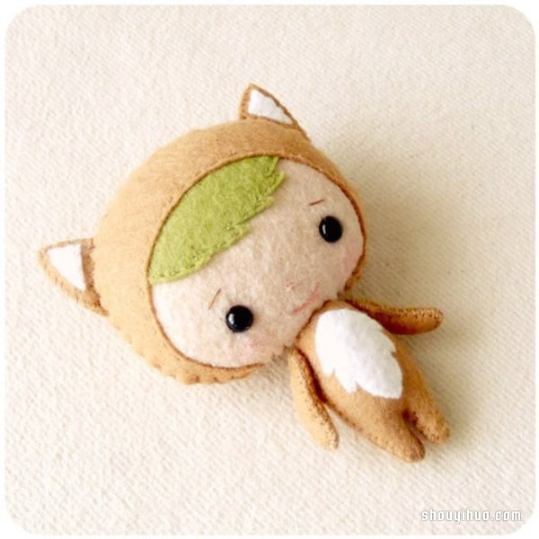 Q Meng non-woven cloth doll works of cute plush cloth doll hand-made works for appreciation